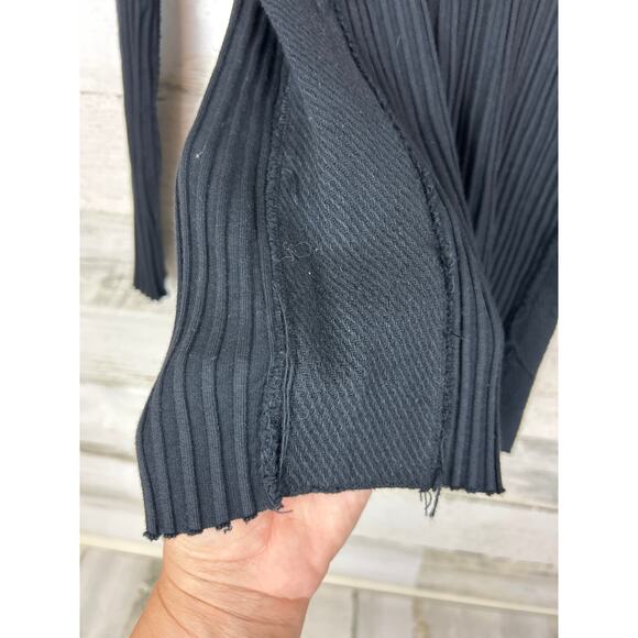 Indie Peace Women’s M Black Handmade Long Sleeve Boho Hoodie Top Rare - Picture 3 of 7